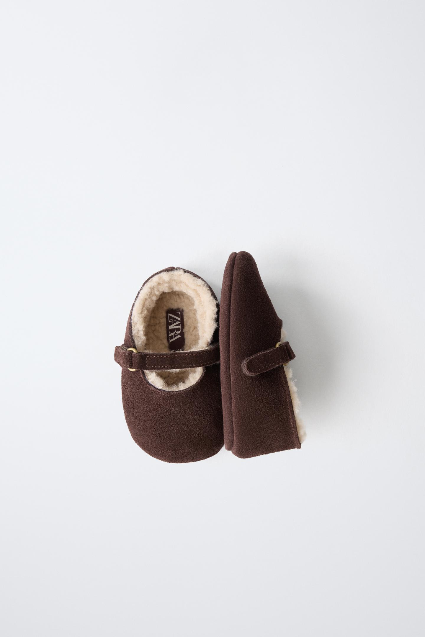 Балетки Zara Leather Lined Ballet Flats, цвет: Коричневый — фото 8