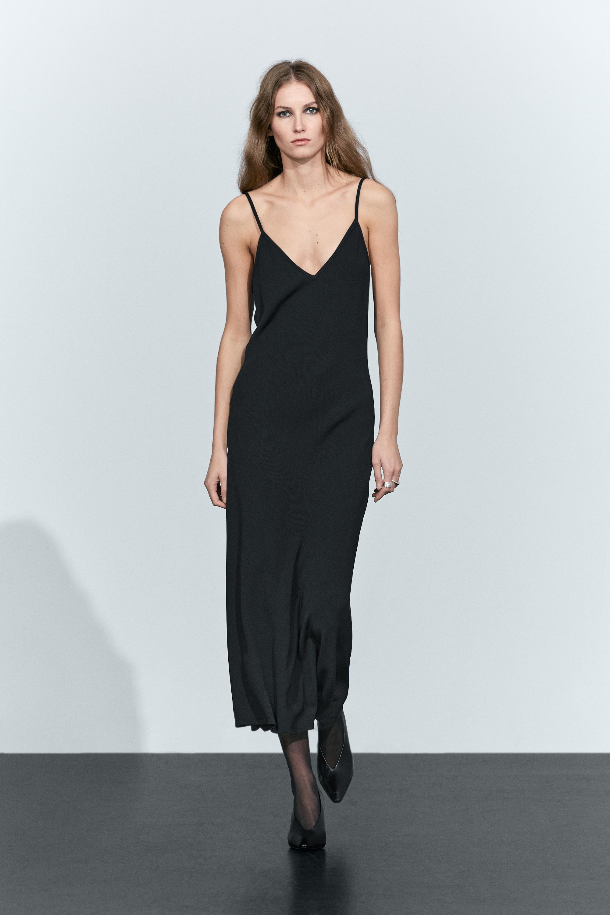 Flowing spaghetti strap midi dress