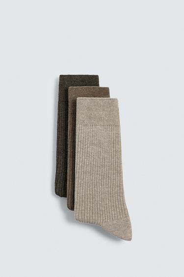 3-PACK OF BASIC RIBBED SOCKS - various by Zara