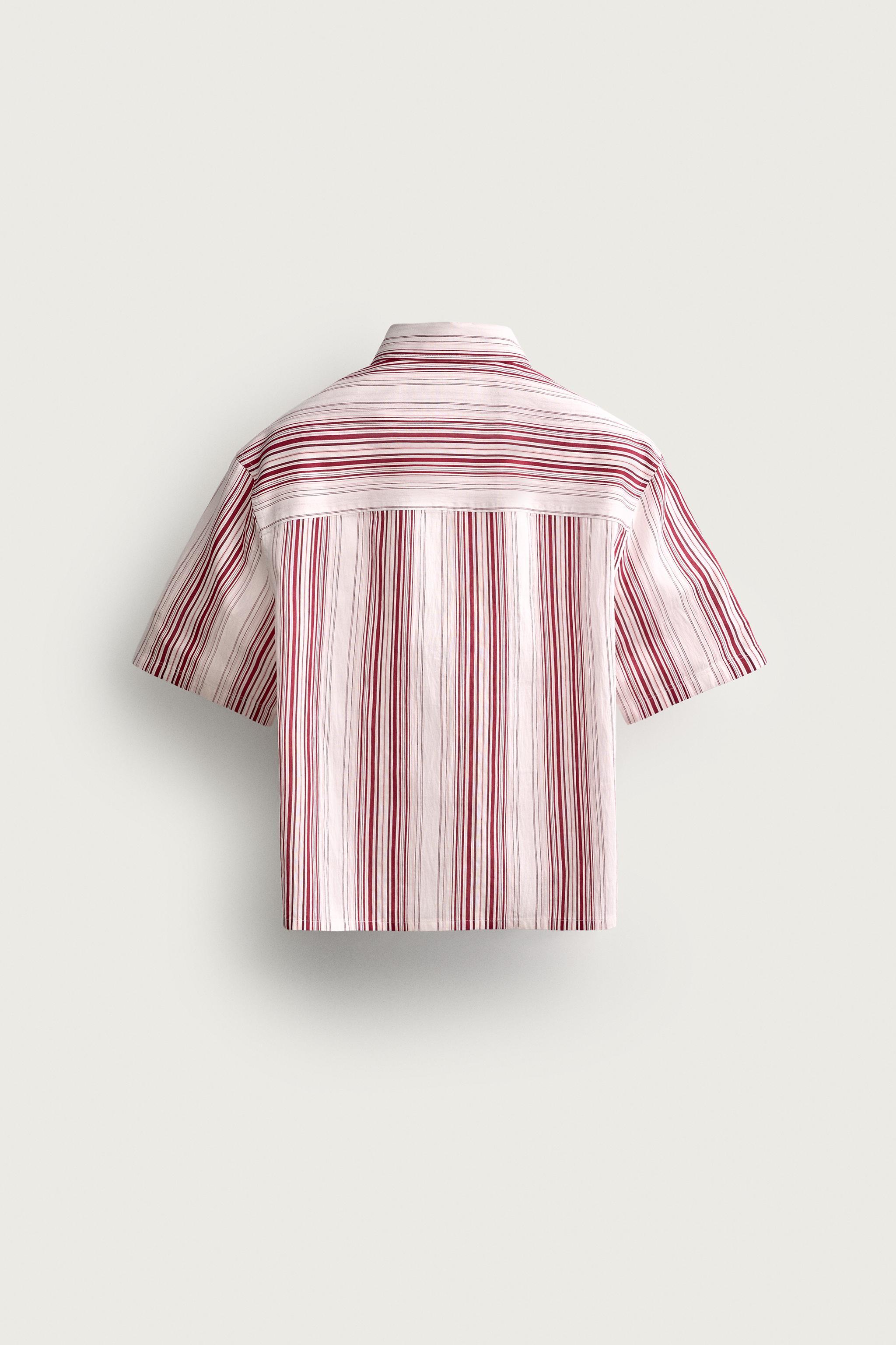 STRIPED BOXY FIT SHIRT