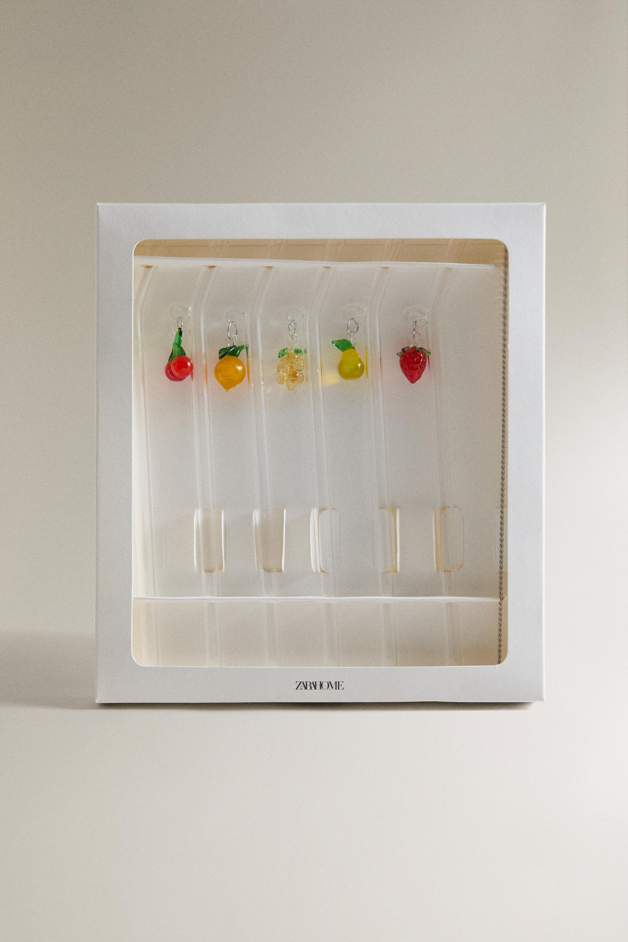 Zara BOROSILICATE FRUIT STRAW PACK (PACK OF 6) — фото 4