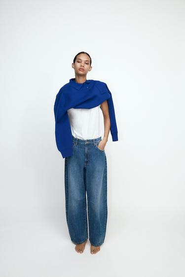 JEANS TRF BAGGY BALLOON TIRO MEDIO - Azul de Zara - Imagen 0