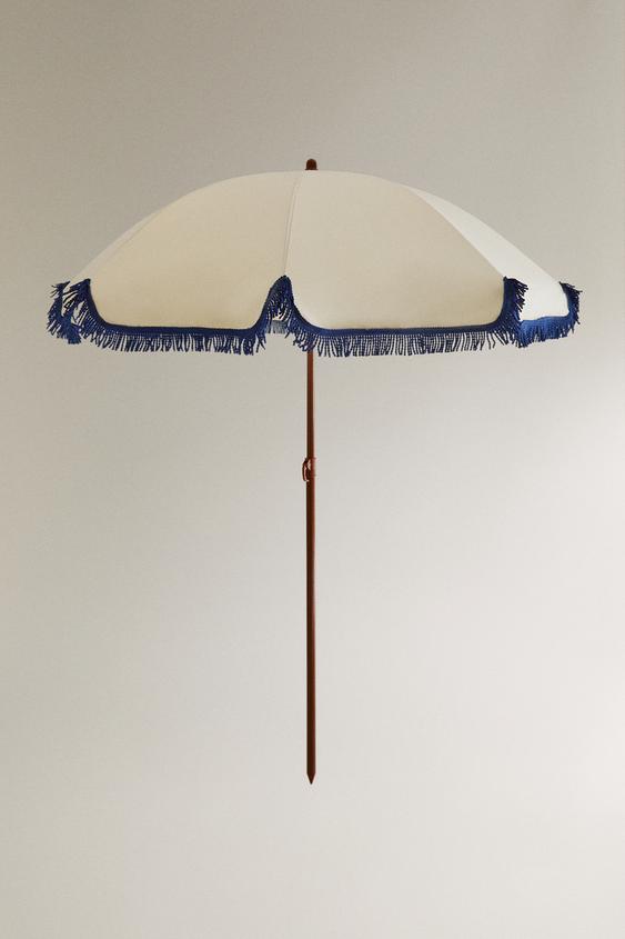 FRINGED BEACH UMBRELLA (ø 135CM) - Multicoloured by Zara - Image 0