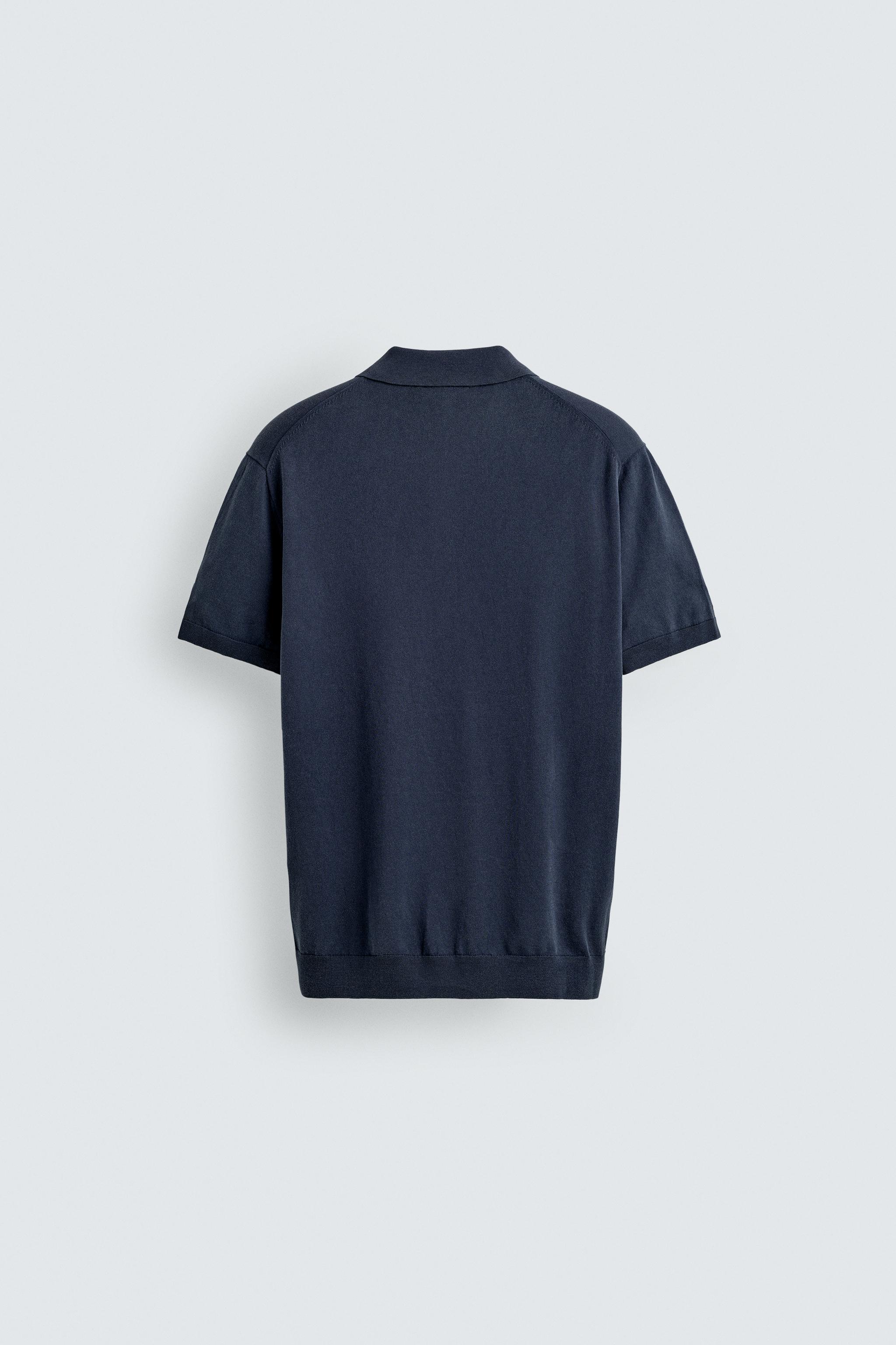 POLO EN MAILLE STRUCTURÉE DÉLAVÉE