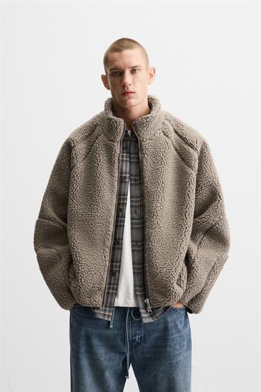 CAZADORA BORREGUILLO X ALL CAPS STUDIO - Beige de Zara