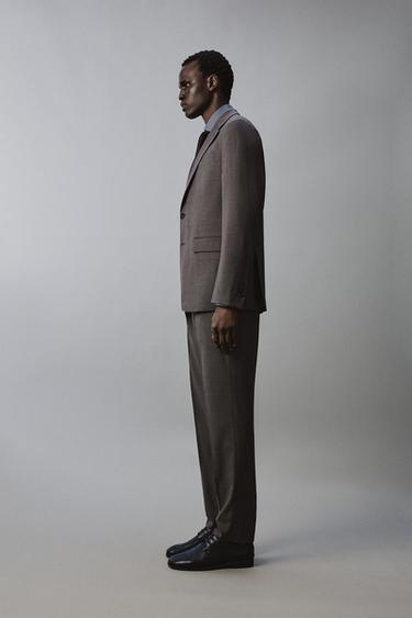 VESTE DE COSTUME STRUCTURÉE - Marron de Zara - Image 3