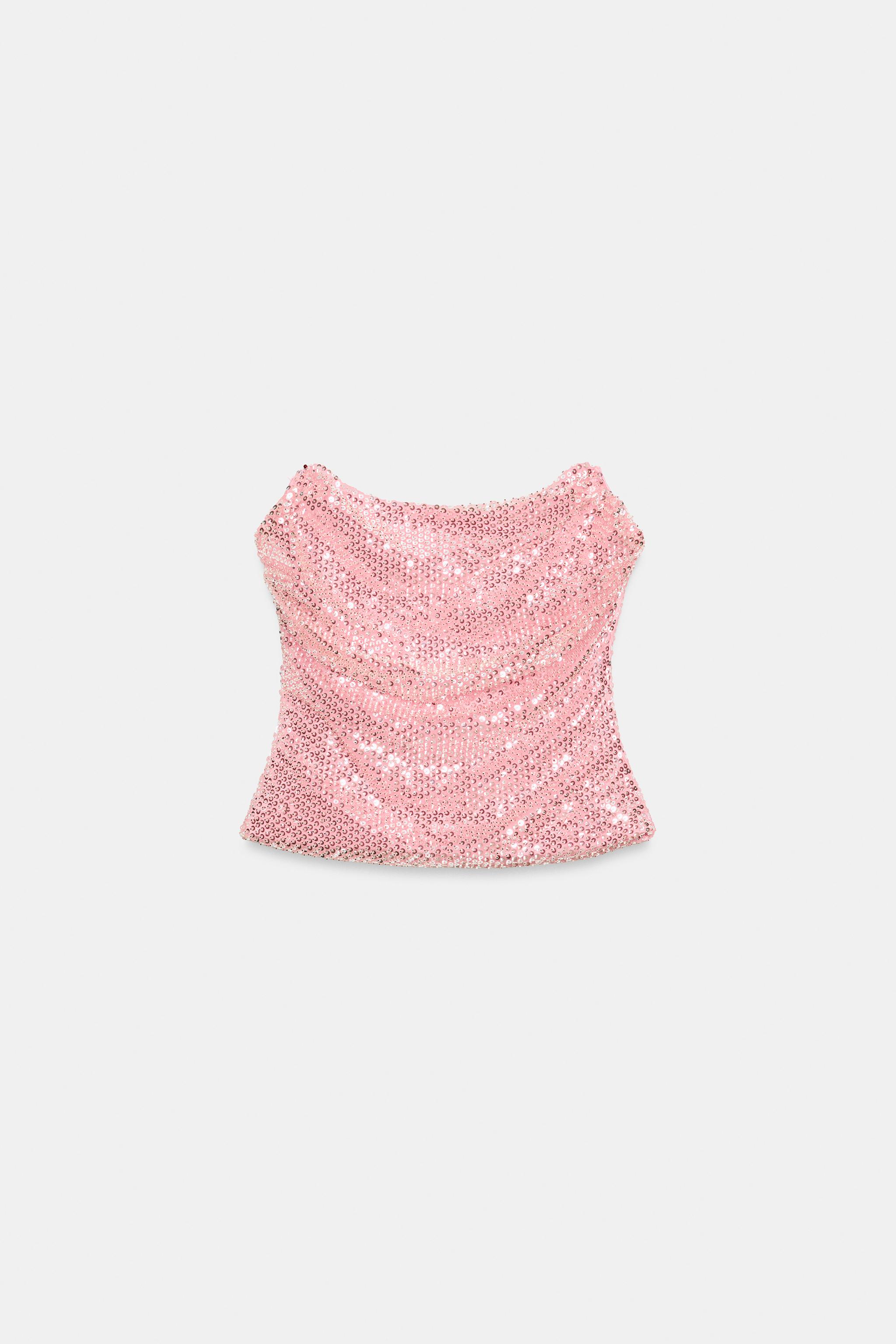 Zara Pullu Straplez Top görsel 3