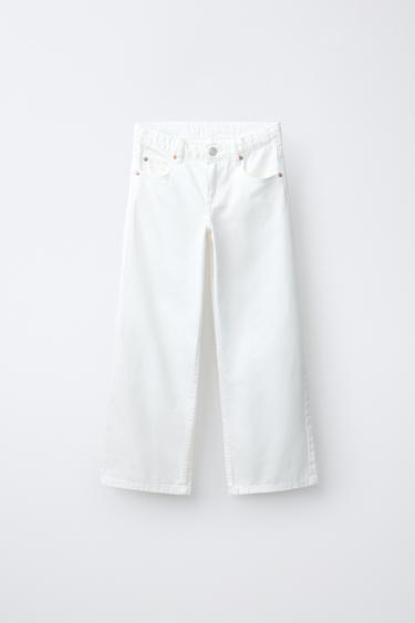 JEANS WIDE LEG - Blanco de Zara - Imagen 0