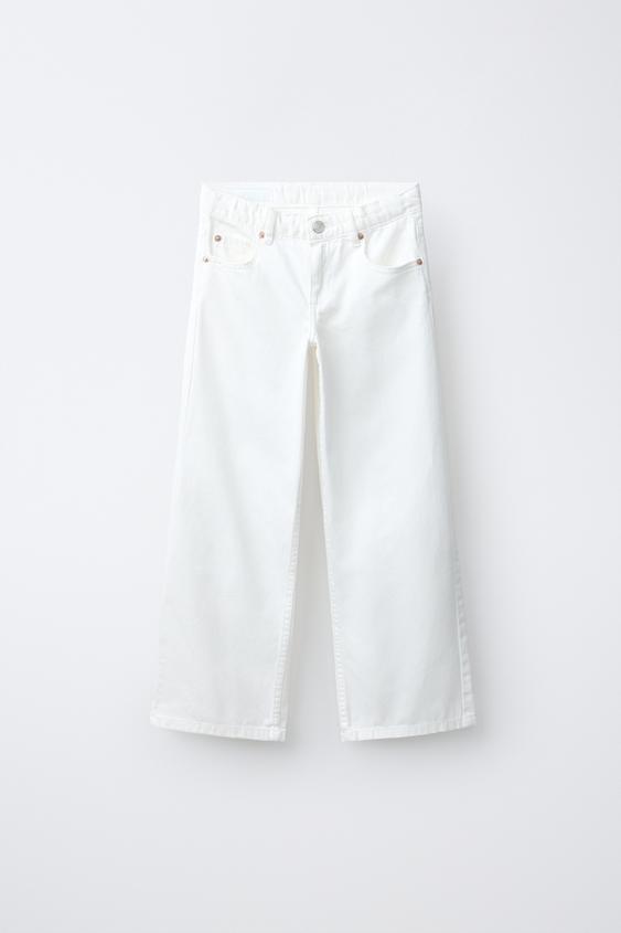 JEANS WIDE LEG - Blanco de Zara - Imagen 0