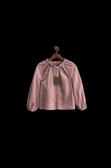 ZARA TIMELESS - BLUSE MIT LOCHSTICKEREI - Flieder pudrig von Zara - Bild 0