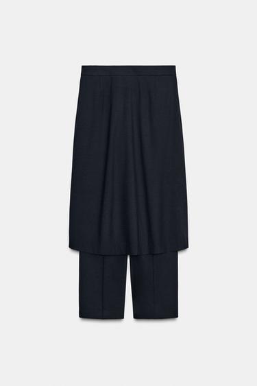 PANTALON PARÉO ZW COLLECTION - Bleu marine foncé de Zara - Image 5