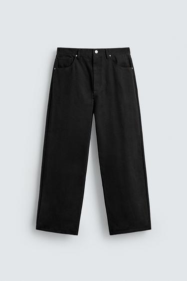 Zara BAGGY FIT JEANS - Black