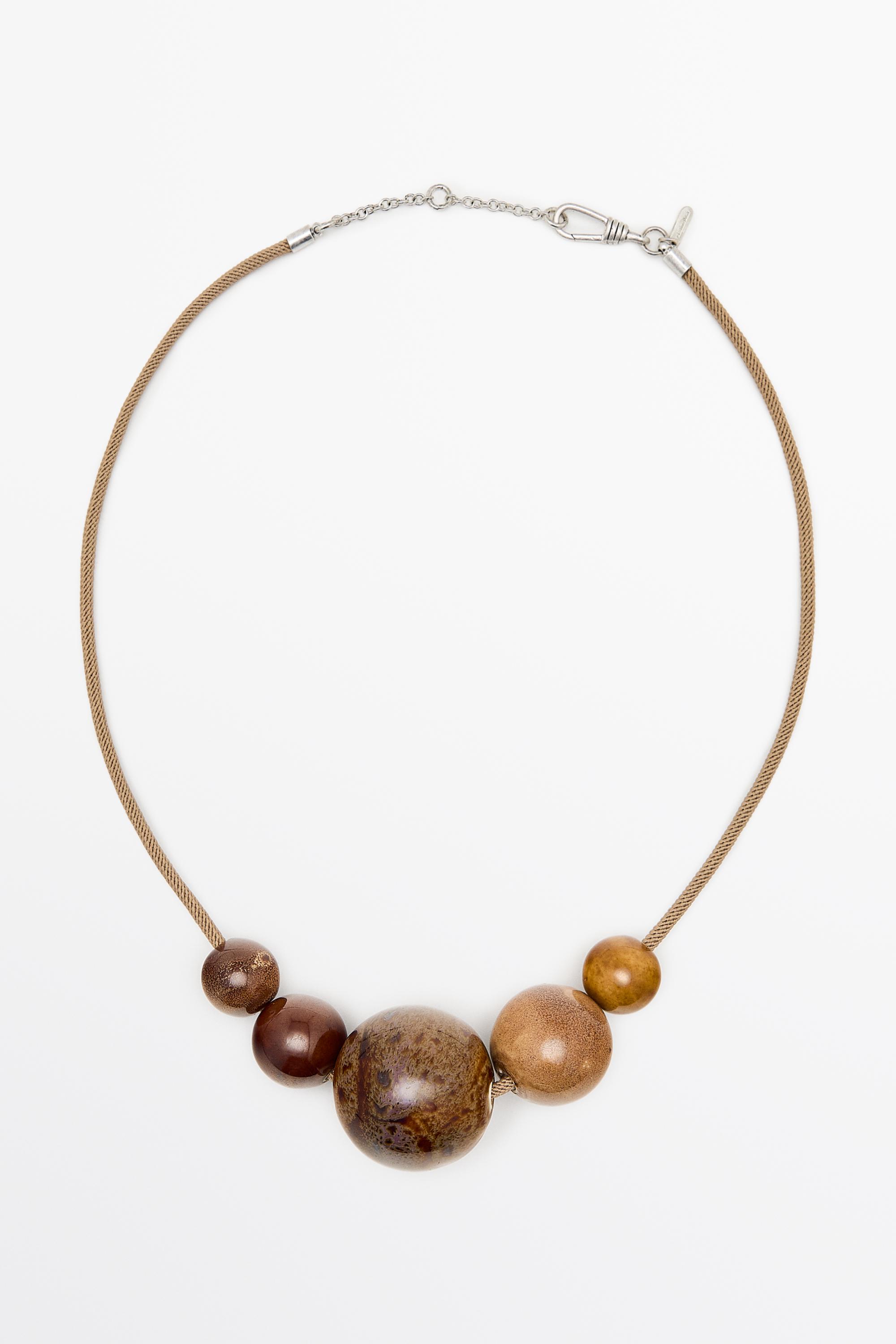 Ceramic ball necklace