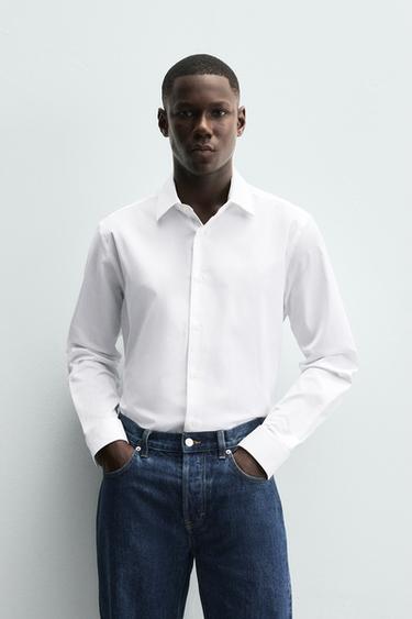 KEMEJA REGULAR FIT - Putih dari Zara