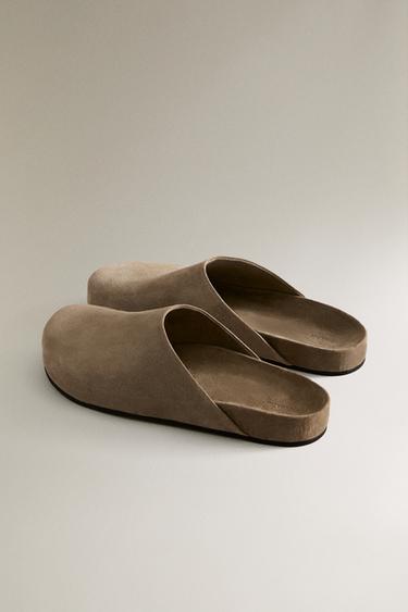 SABOTS EN CUIR MINIMALISTES - Vert de Zara - Image 3