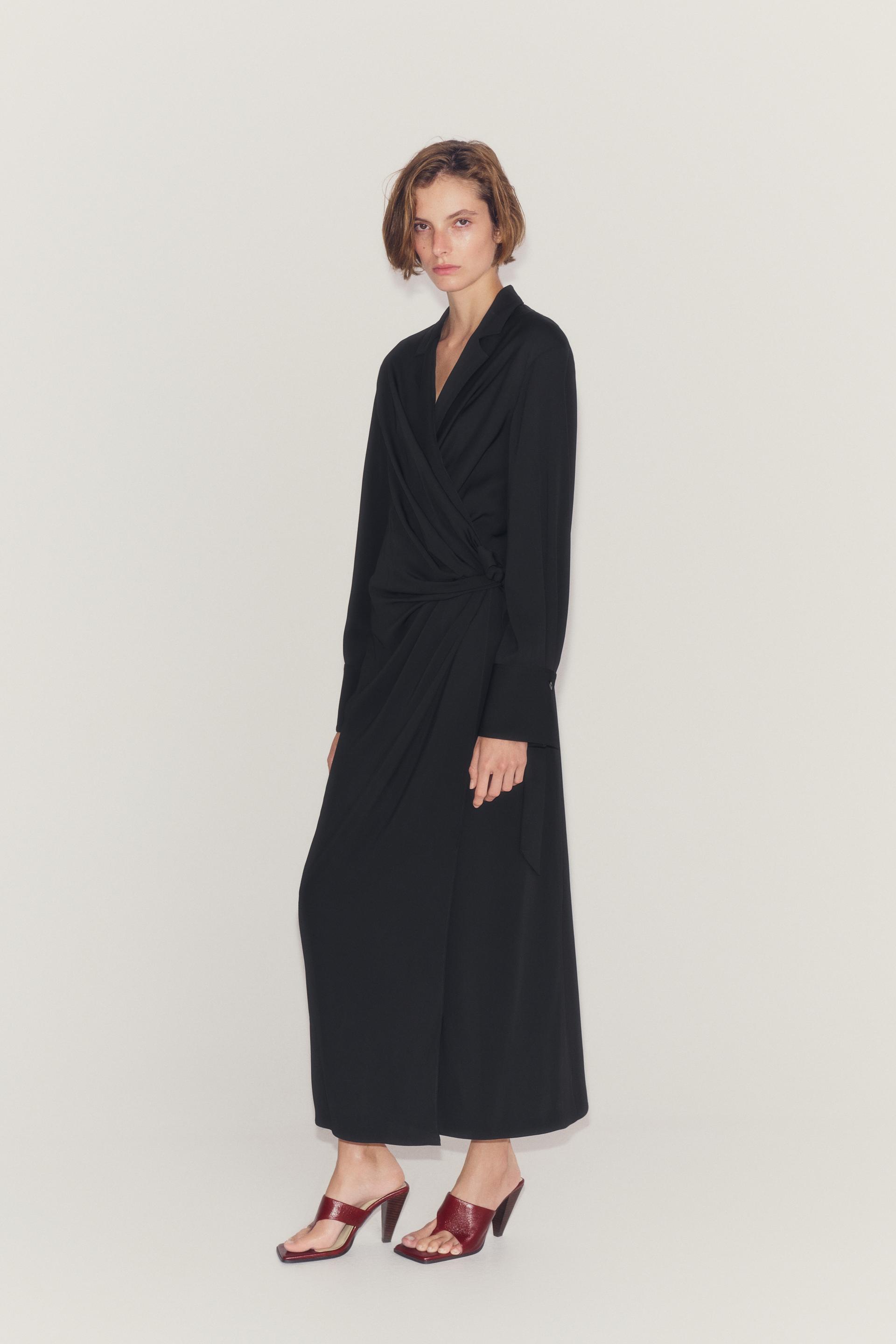 ZW COLLECTION SATIN KNOT DRESS - angle 1