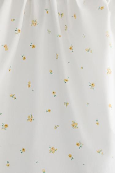 TOP COTON FLEURS - Blanc de Zara - Image 3