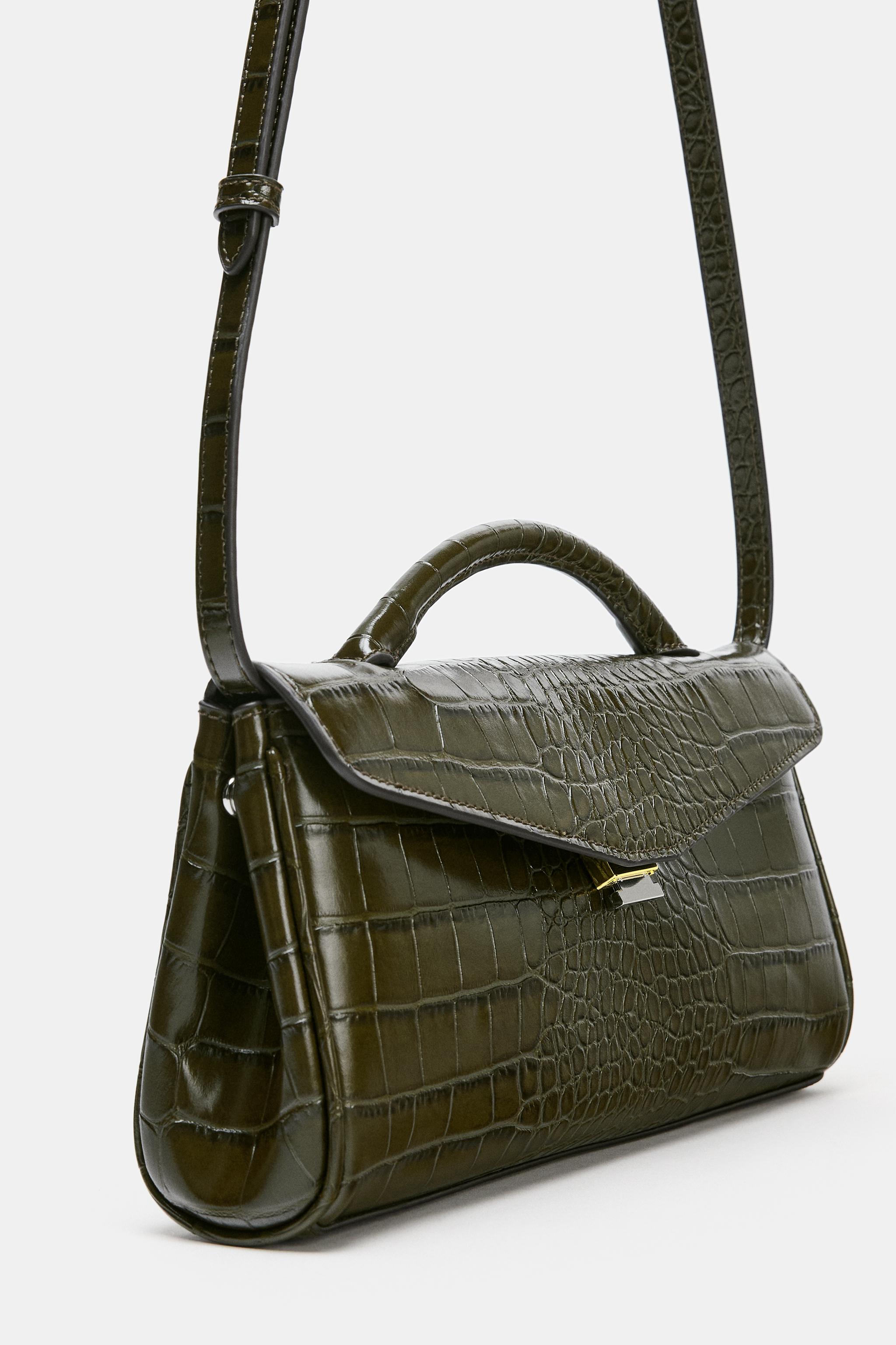 EMBOSSED HANDBAG - Green | ZARA Canada