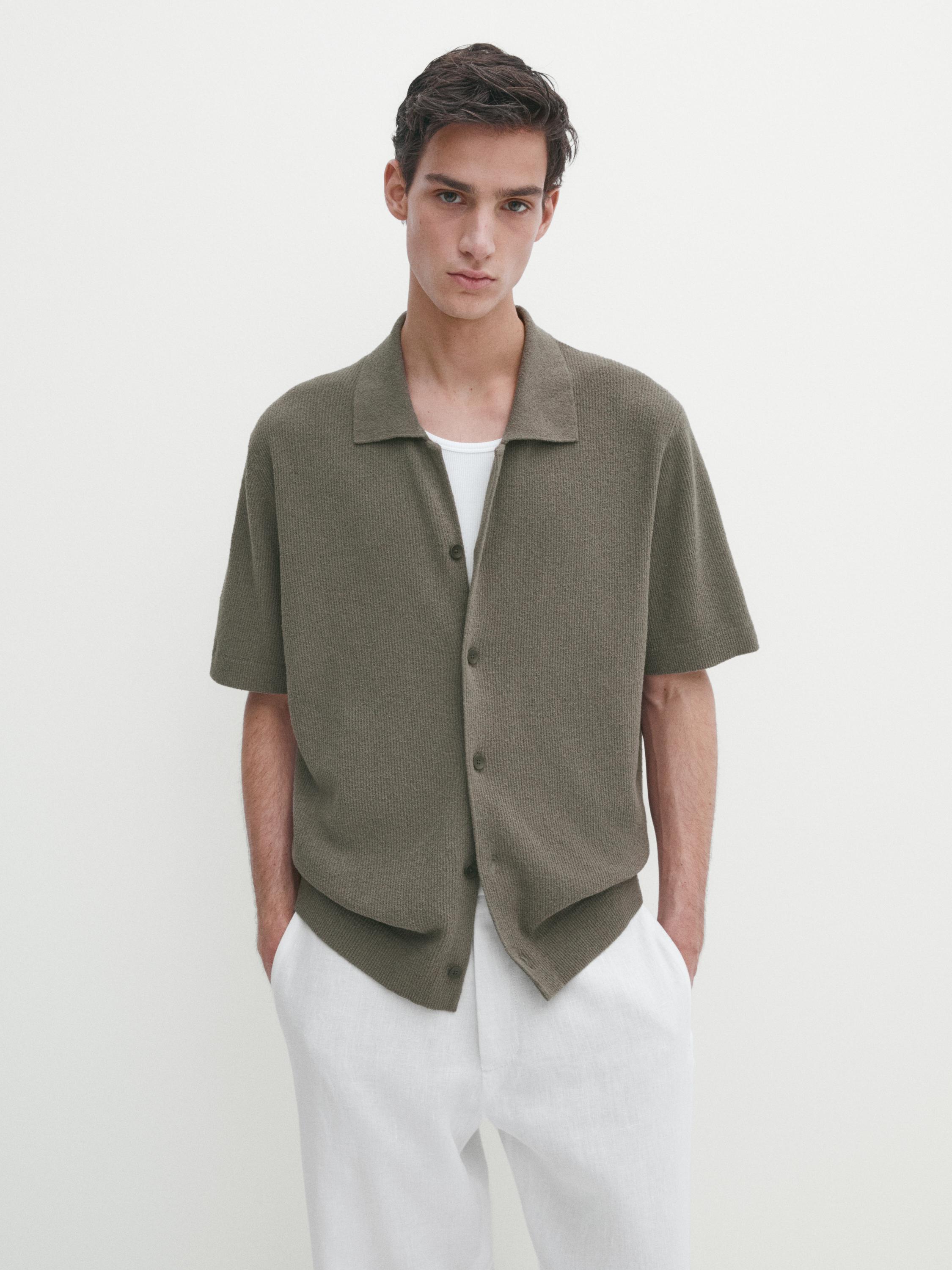 Short sleeve knit cardigan with buttons | ZARA United States Short sleeve knit cardigan with buttons | ZARA United States