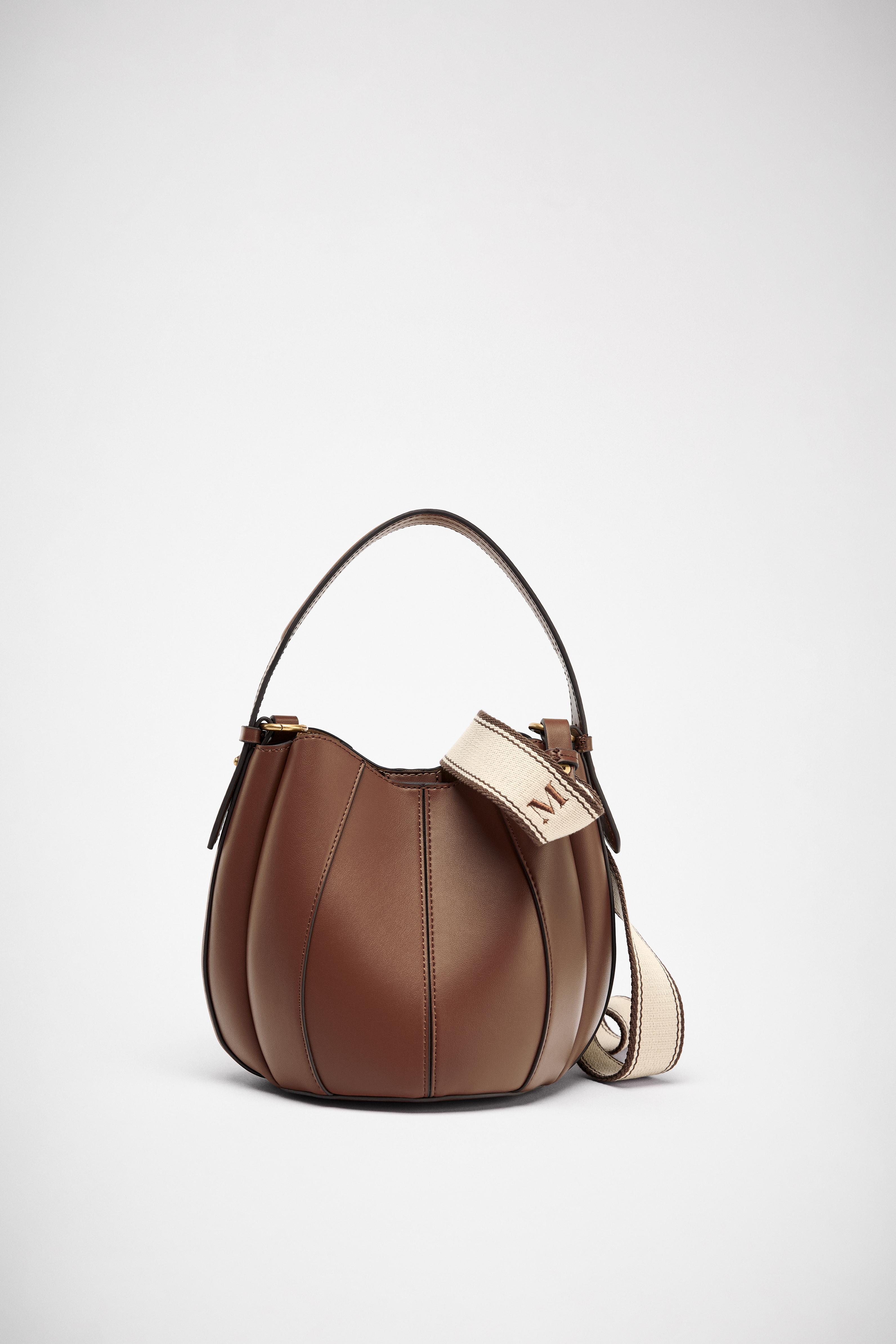 SHOULDER BAG COM PESPONTOS - Torrado-escuro | ZARA Brasil