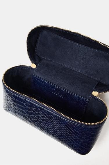 EMBOSSED VANITY BAG - Navy Blue by Zara - Image 3