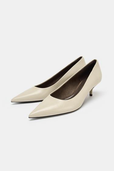 KITTEN-HEEL SHOES - Grey by Zara - Image 3