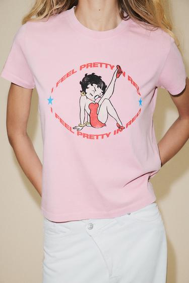 WASHED-EFFECT BETTY BOOP® T-SHIRT - Pink by Zara - Image 2