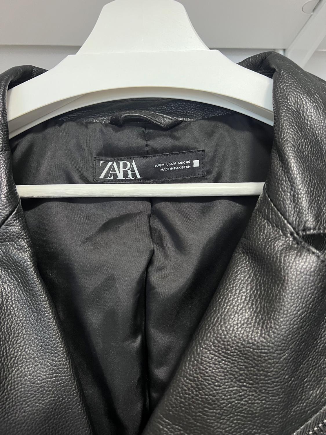 OVERSIZE LEATHER BIKER JACKET - Image 3