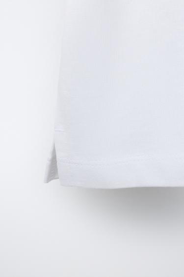 T-SHIRT UNI HEAVY WEIGHT - Blanc cassé de Zara - Image 3