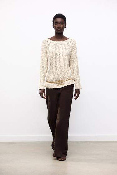 Zara DRAGONFLY ELASTIC BELT - Golden - Image 0