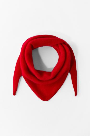 Zara WOOL BLEND BANDANA - Red
