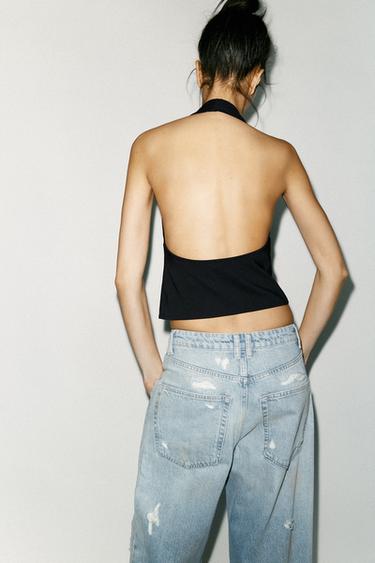 HALTER STRETCH TOP - Black by Zara - Image 3