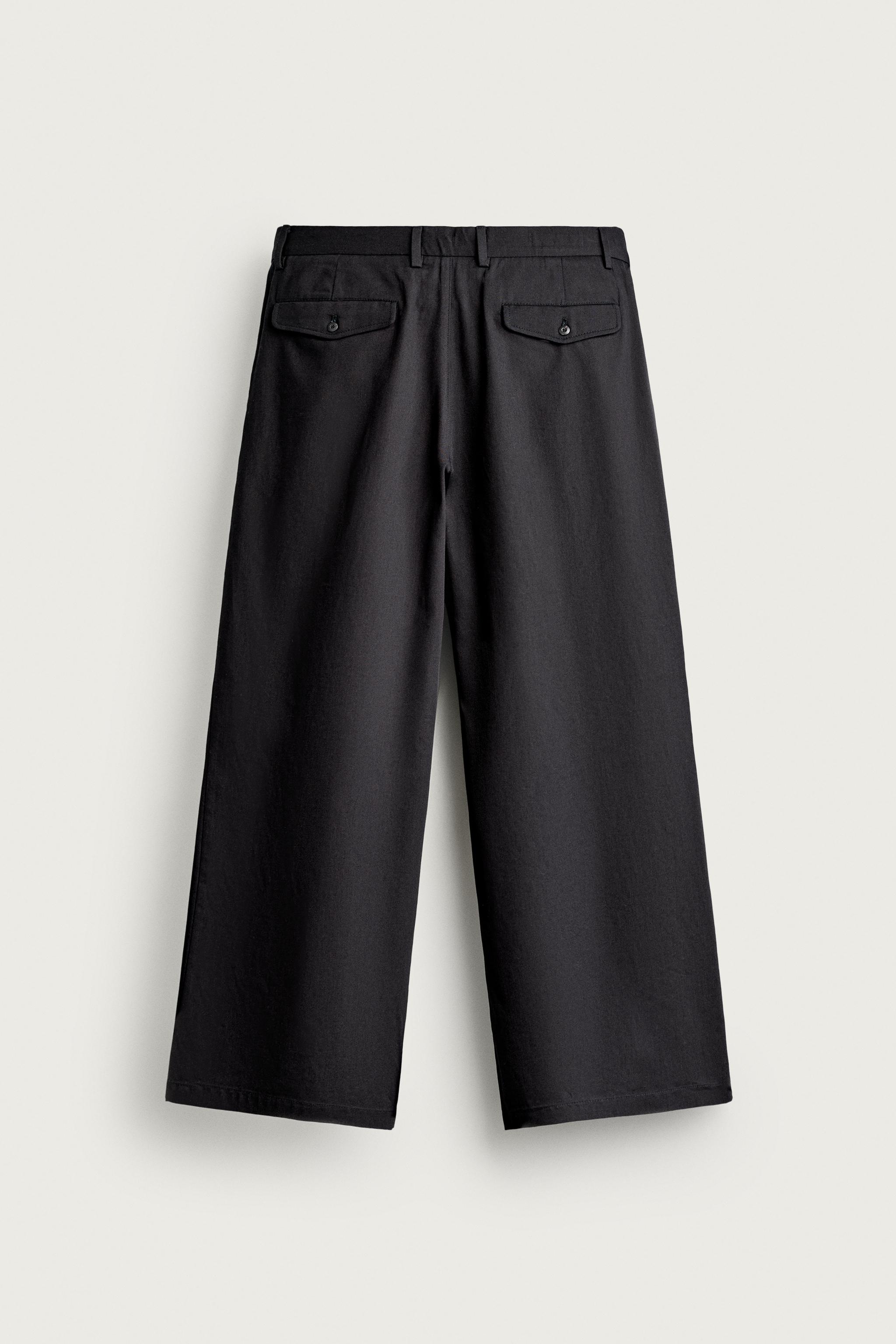 RELAXED-FIT PLEATED TROUSERS