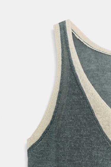 COMBINATION KNIT TOP - Blue by Zara - Image 5