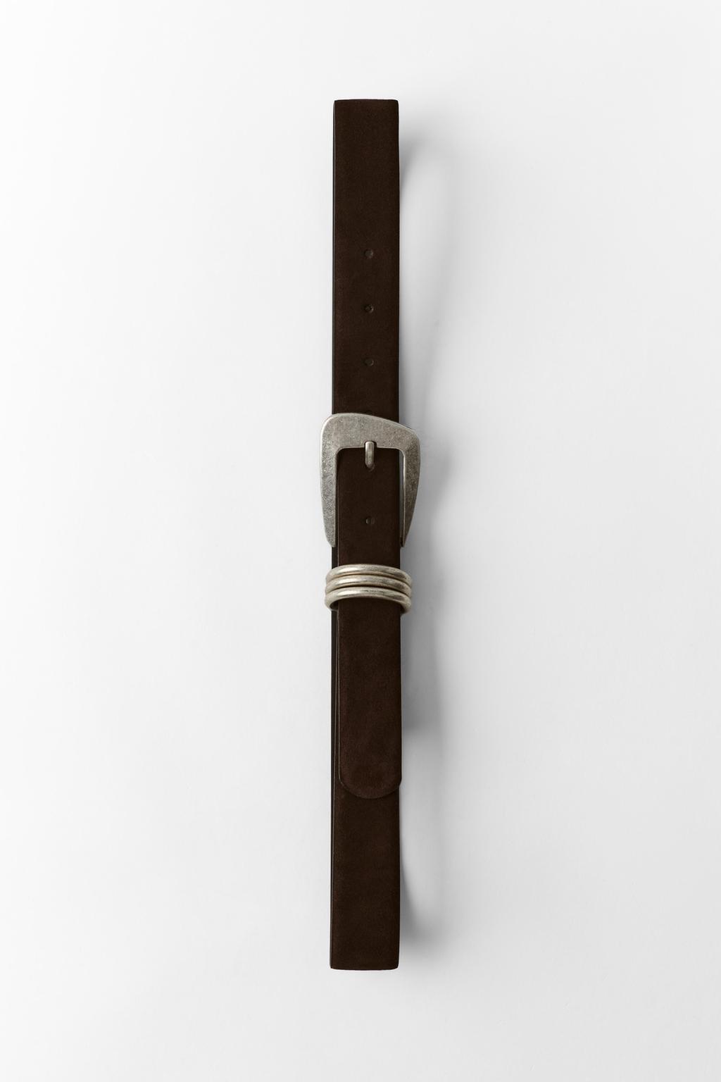TRIPLE LOOP SPLIT SUEDE BELT