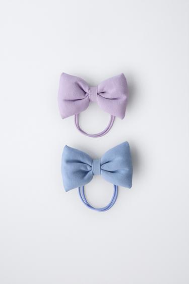 2-PACK OF PADDED BOW SCRUNCHIES - Lilac by Zara
