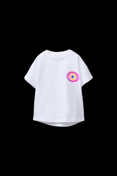 CAMISETA ESTAMPADO - Blanco de Zara - Imagen 0
