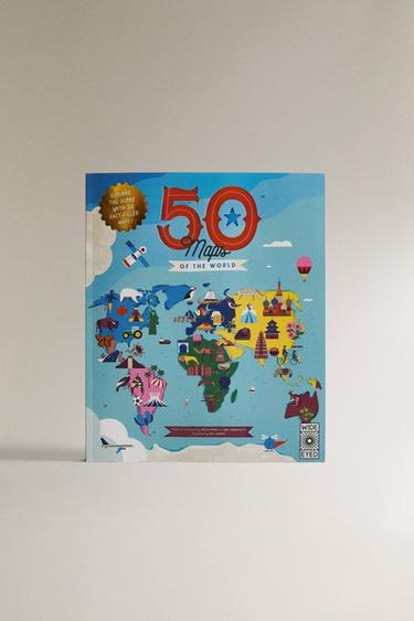 50 MAPS OF THE WORLD CHILDREN'S BOOK - Multicoloured by Zara - Image 0