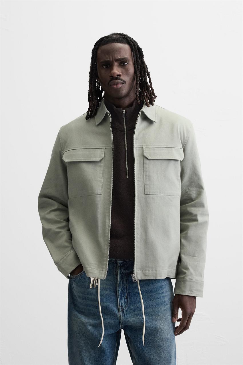 RELAXED FIT ZIPPER OVERSHIRT