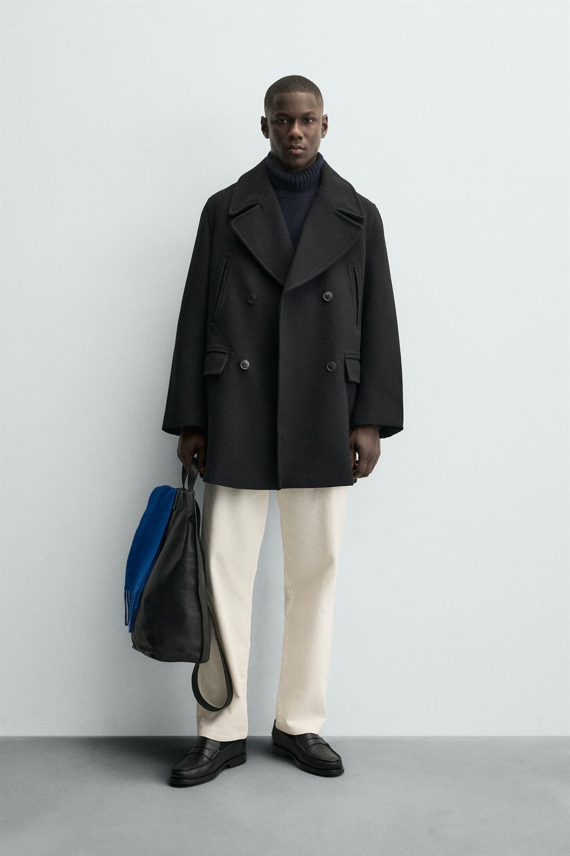 ДВУБОРТНОЕ ПАЛЬТО С КАРМАНАМИ ОТ ZARA