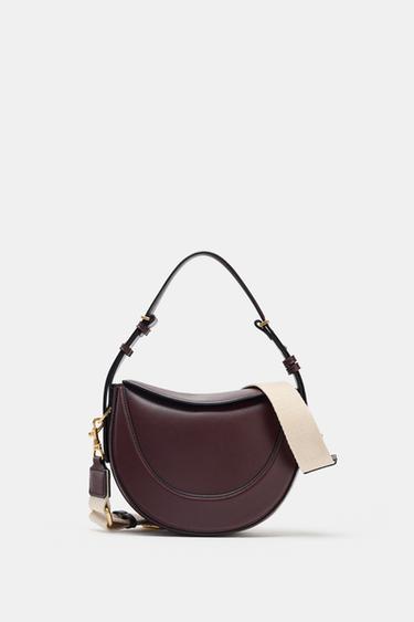 FLAP CROSSBODY BAG - Burgundy Red by Zara
