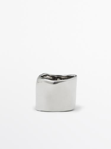 Bague large - Argent de Zara