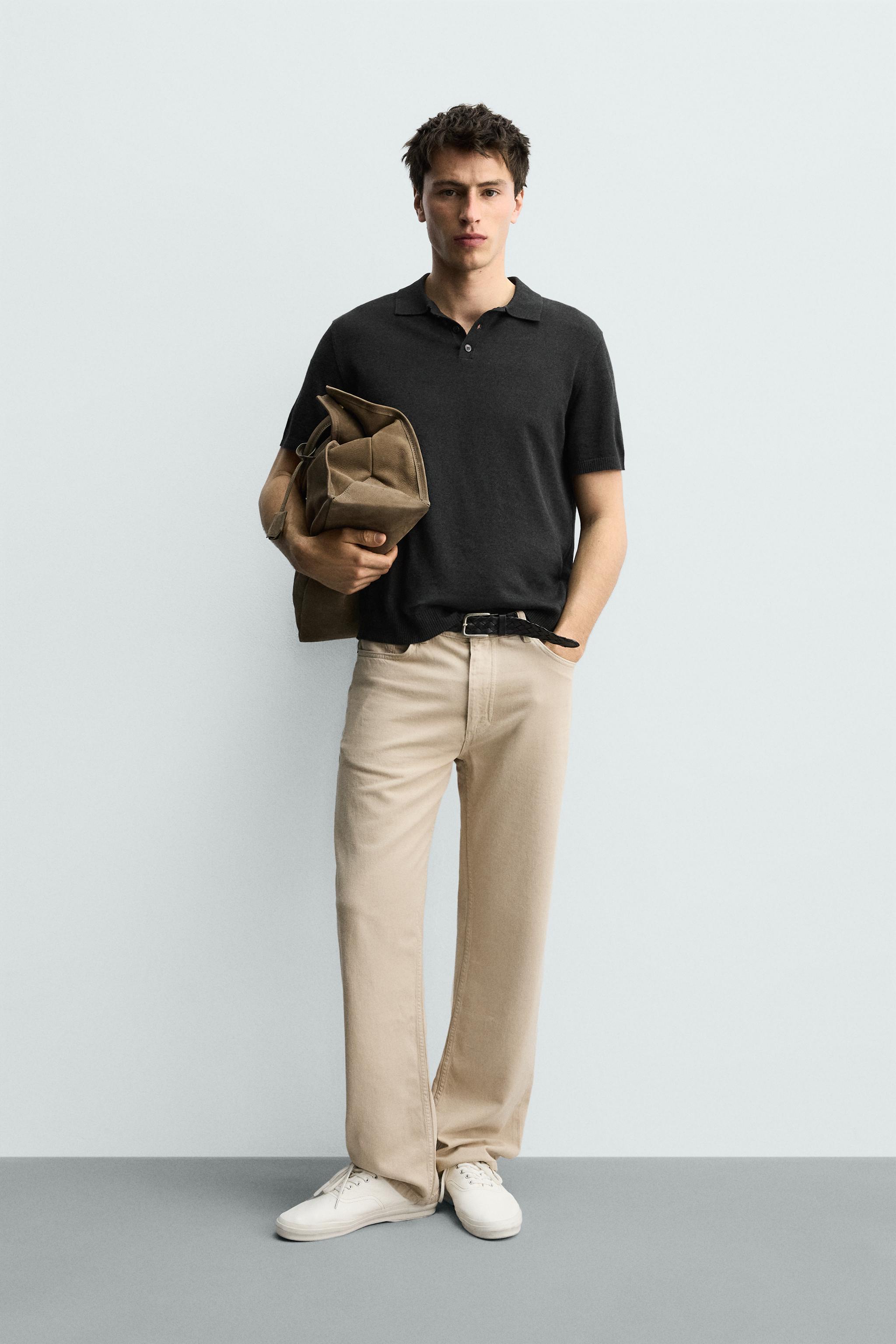 POLO EN MAILLE LIN ET COTON