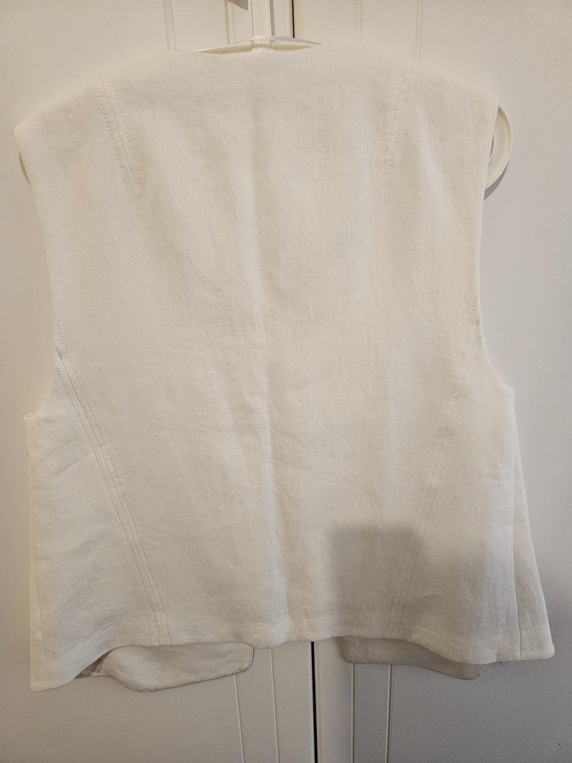 ZW COLLECTION OVERSIZE LINEN BLEND WAISTCOAT - Image 2