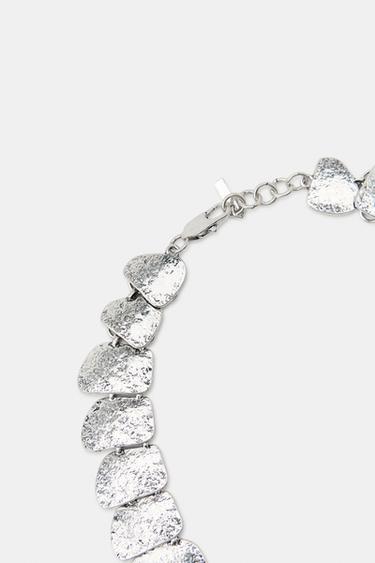 TEARDROP METAL PLATE NECKLACE - Silver by Zara - Image 3
