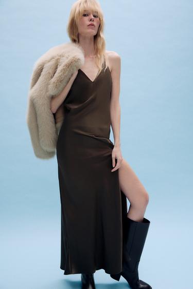 CAZADORA DOBLE FAZ EFECTO PELO - Gris topo de Zara