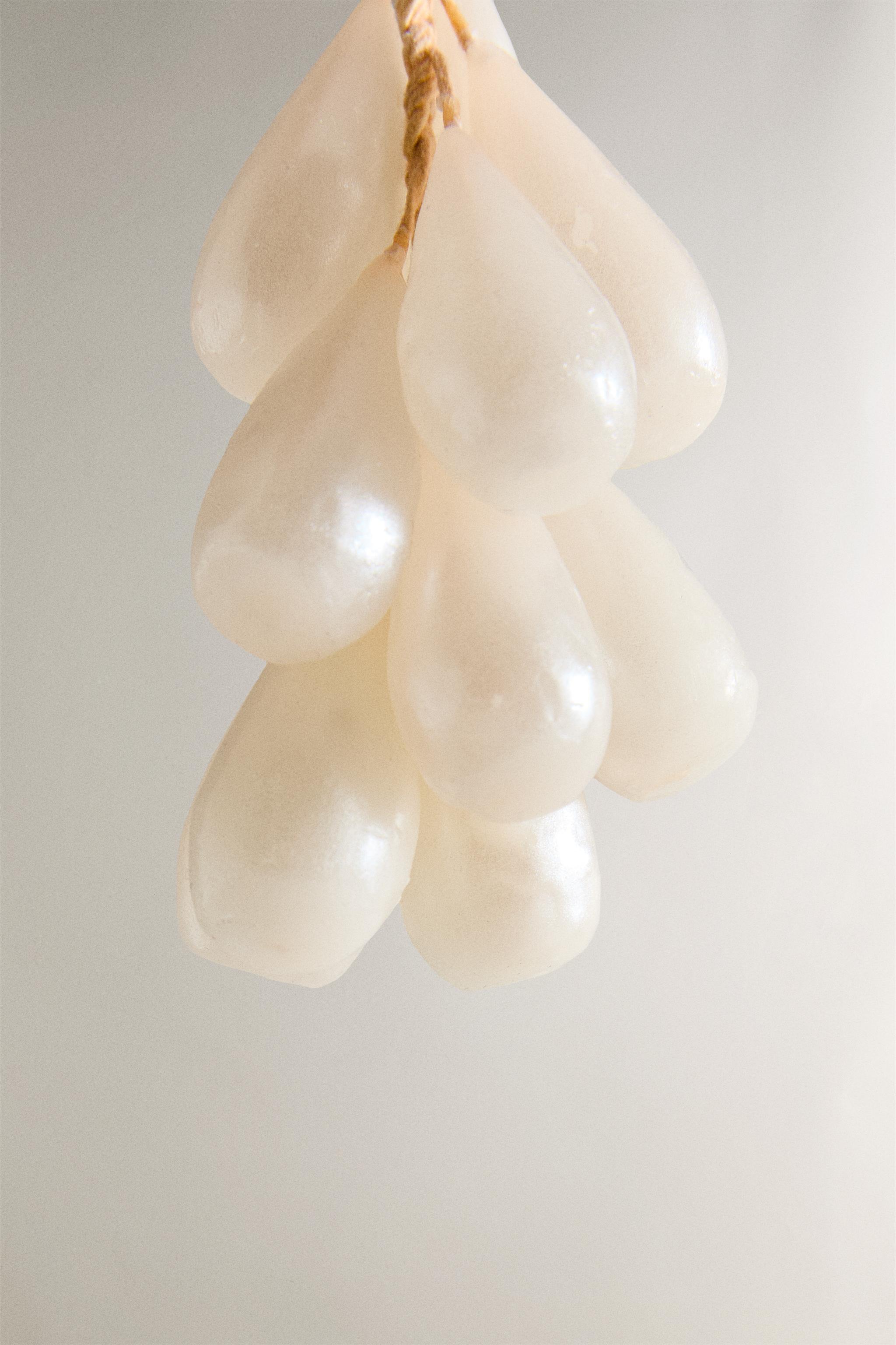 SET OF PEARLY CLUSTER CHRISTMAS CANDLES (SET OF 10)