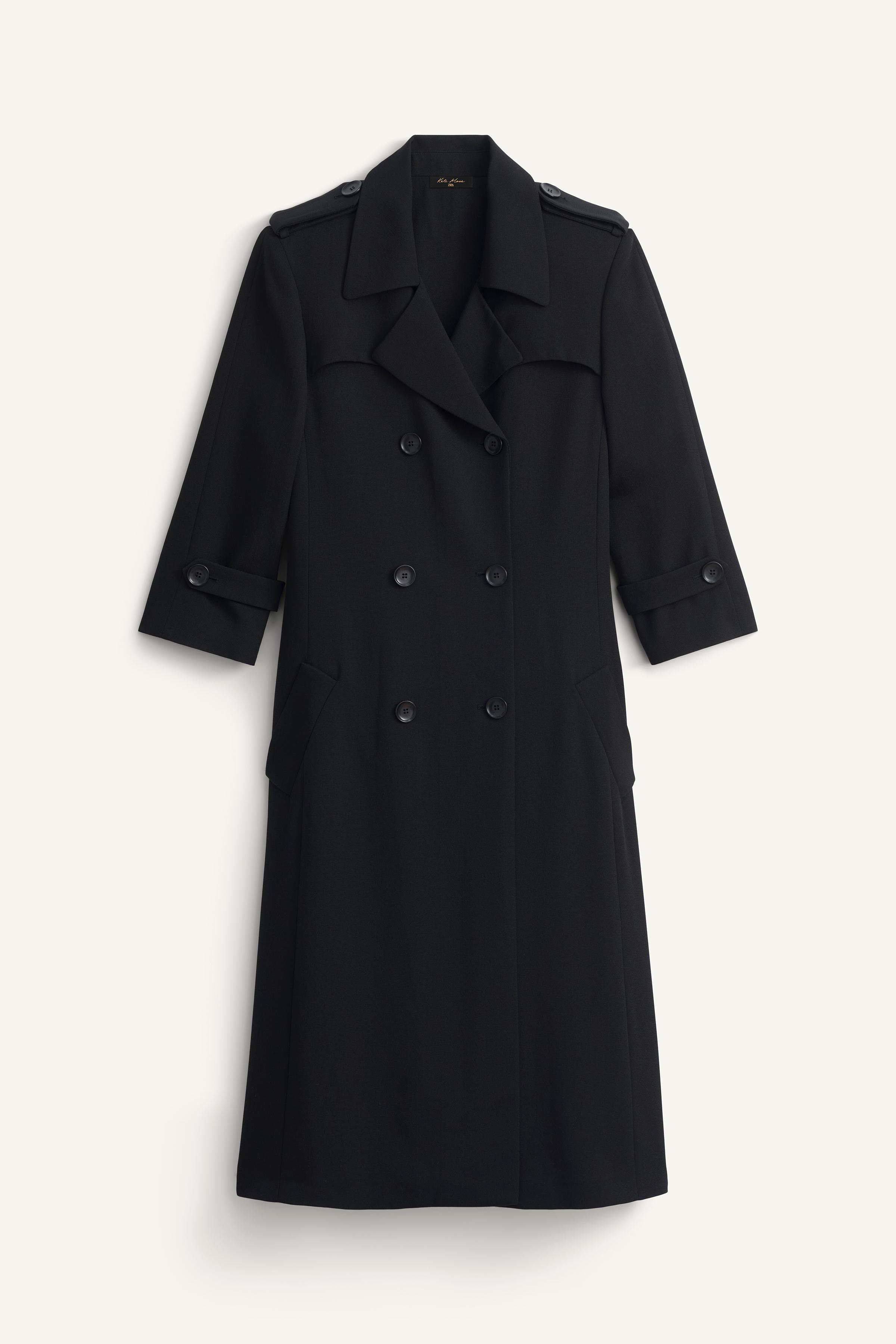 Zara Oversized Trench x Kate Moss Black Women