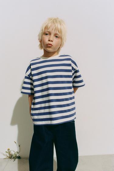 STRIPED T-SHIRT - Blue by Zara