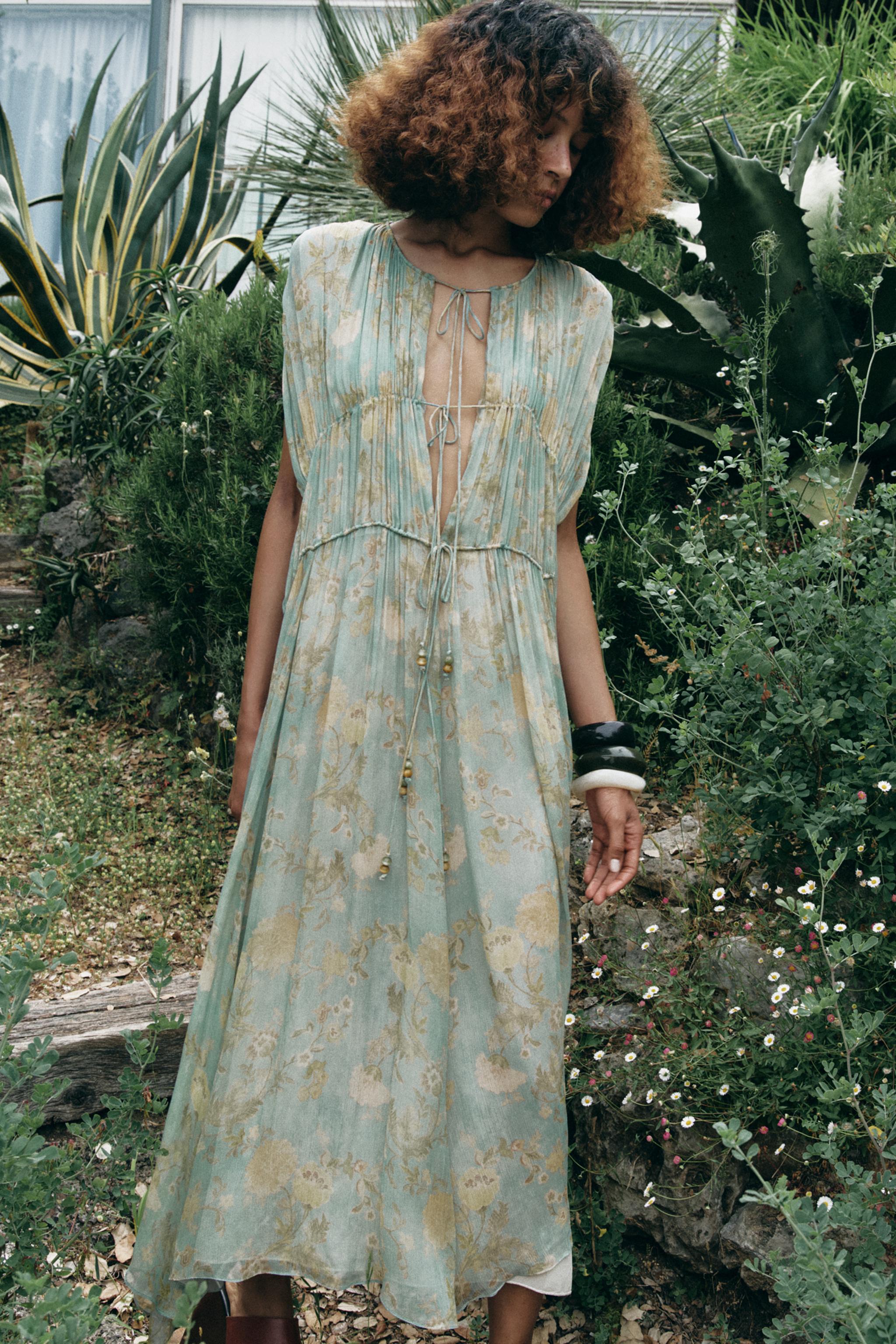 ZW COLLECTION プリント柄ワンピース - プリント地 | ZARA Japan